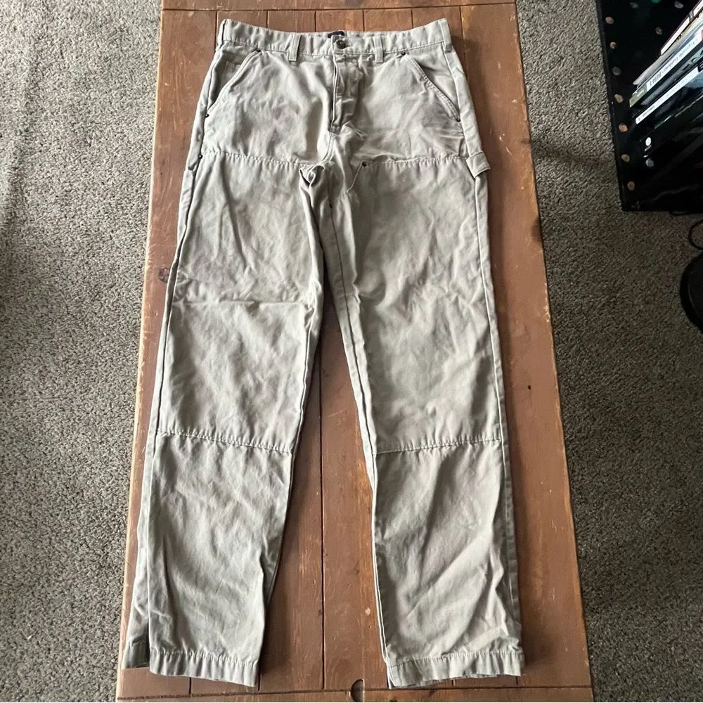 GAP Men's Carpenter Pants 30x30 Khaki Beige Relaxed Fit Workwear - Picture 1 of 9